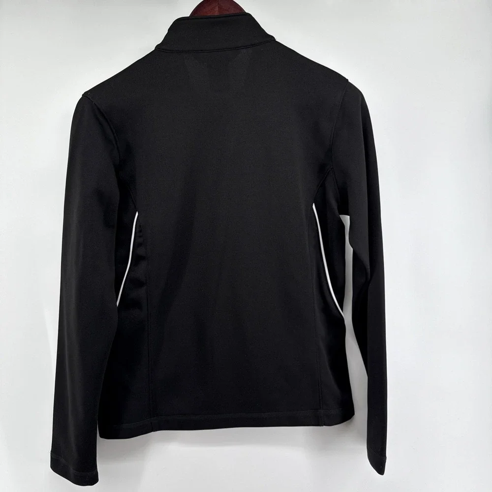 America's Cup Embroidered Level Wear Women's Size Medium Black Long Sleeve Zipup